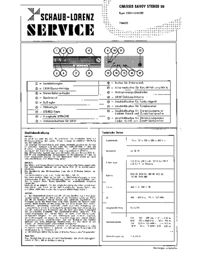 Schaub-Lorenz RC 1600 service manual