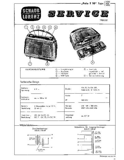 Schaub-Lorenz Polo T 10 service manual