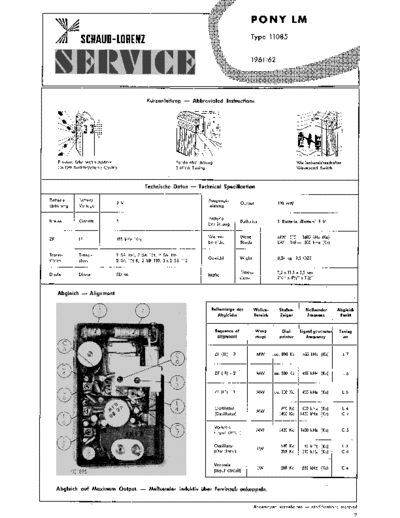 Schaub-Lorenz Pony LM service manual