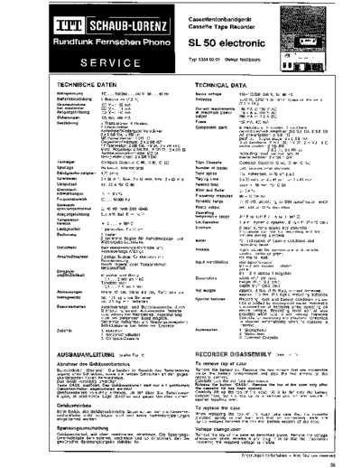 Schaub-Lorenz SL 50 service manual