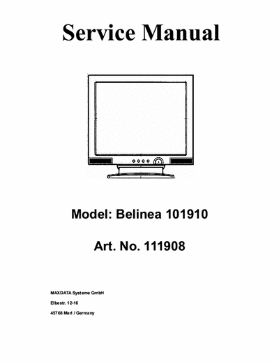 Belinea 101910 inside .rar is servicemanual in .pdf file