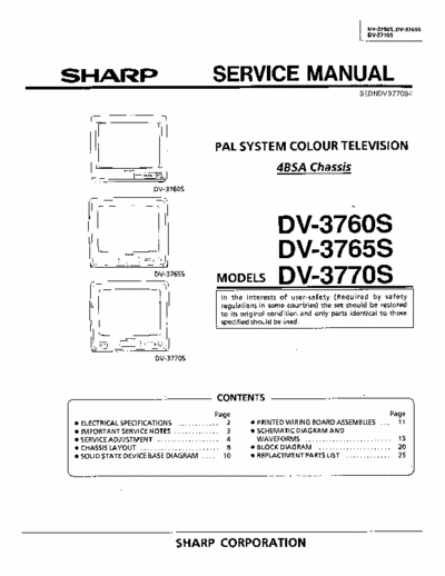Sharp DV-3760S_DV-3765S_DV-3770S Sharp DV-3760S_DV-3765S_DV-3770S
service manual & schematic diagram