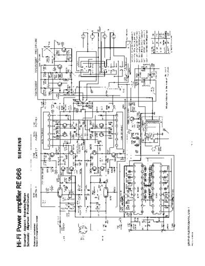 Siemens HiFi Power amplifier RE 666xe RK 241 service manual
