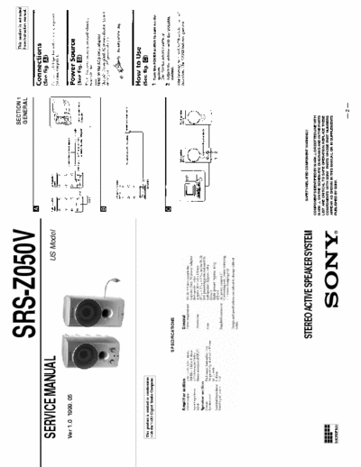 Sony SRSZ050V active loudspeaker