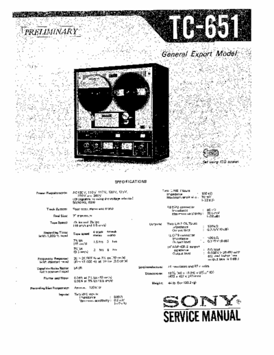 Sony TC651 tape deck