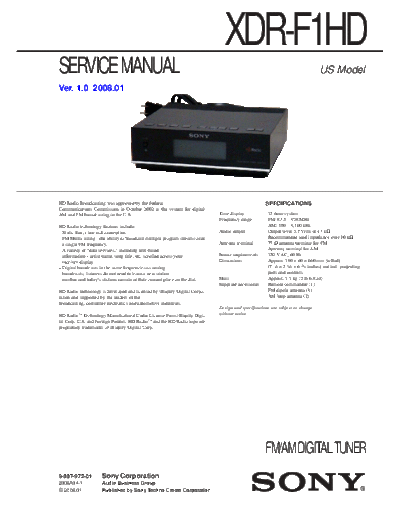 Sony XDR-F1HD FM/AM digital tuner