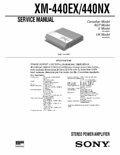 Sony XM440EX car amplifier