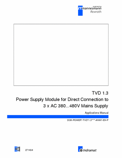 INDRAMAT TVD 1.3 Service manual