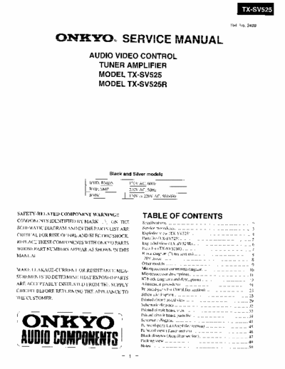 onkyo TX-SV525 Service Manual