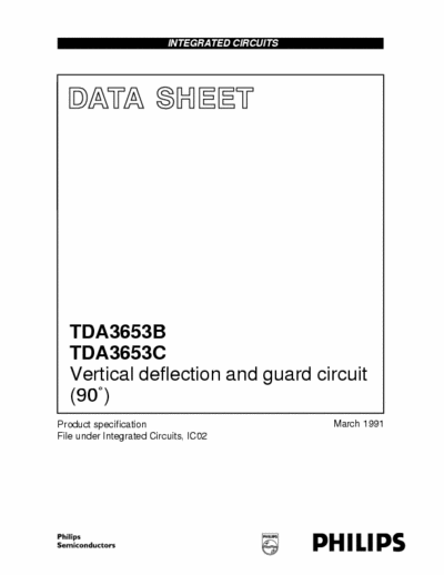 Philips TDA3653b Philips Quality Data Sheet