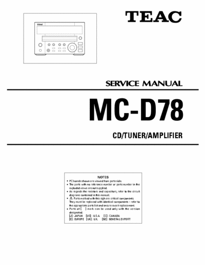 Teac MCD78 audio system