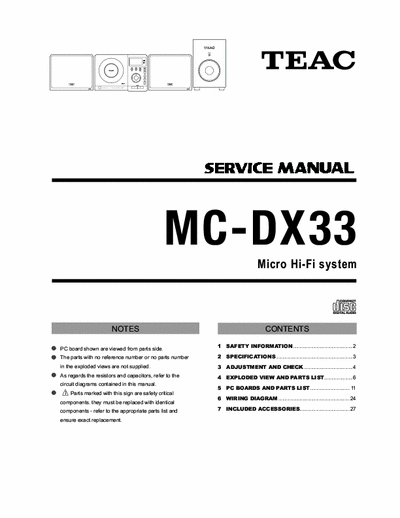 Teac MCDX33 audio micro system