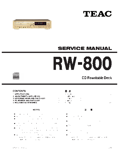 Teac RW800 cd recorder