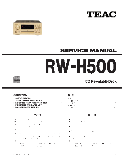 Teac RWH500 cd recorder