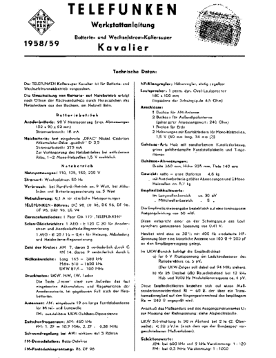 Telefunken Kavalier service manual