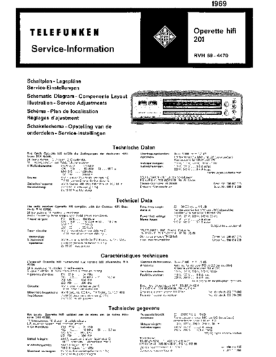 Telefunken Operette hifi 201 service manual