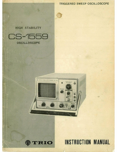 TRIO cs-1559 Manual and Schematics of the TRIO CS-1559 Oscilloscope