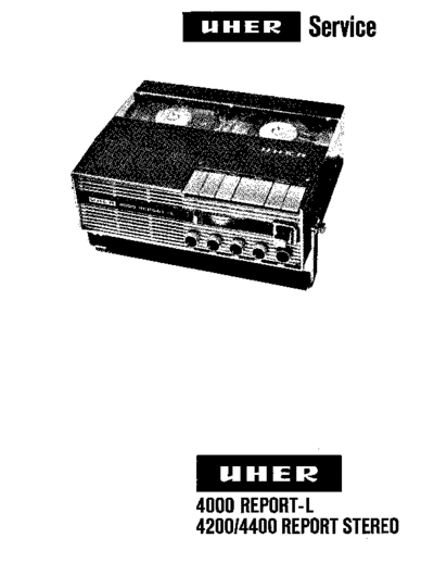 Uher 4000 Report-L 4200 4400 Report stereo service manual