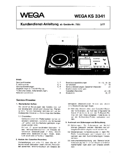 Wega KS 3341 service manual