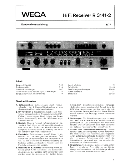 Wega R 3141-2 service manual
