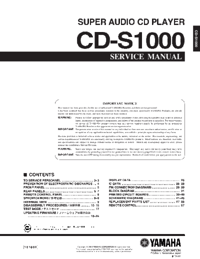 Yamaha CDS1000 cd