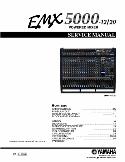 Yamaha EMX5000 powered mixer