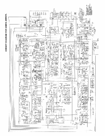 Cobra Electronics GTL 2000 electrical schematic 8.5 X 11 inches