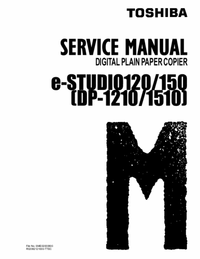 Toshiba e-Studio 120 Toshiba e-Studio 120 150 Service Manual