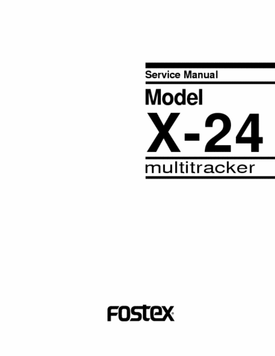 fostex x 24 service manual