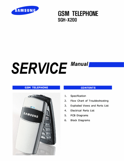 SAMSUNG SGH-X200 service manual gsm telephone - pag. 40