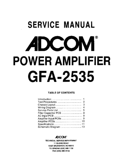 Adcom GFA-2535 Power Amplifier
