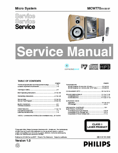 Aiwa MCW770 Service Manual Micro System (connected planet) (CD-RW, MP3) - Type /21 /22 /37 - (11.423Kb) pag. 77