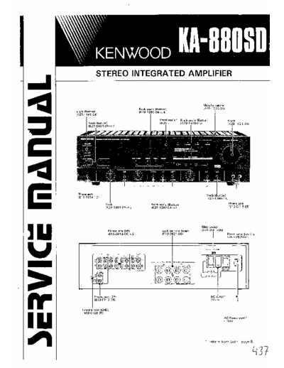 kenwood kenwood ka-880sd S.M.