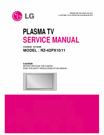 lg plasma lg rz-42px10-11 free download service manual