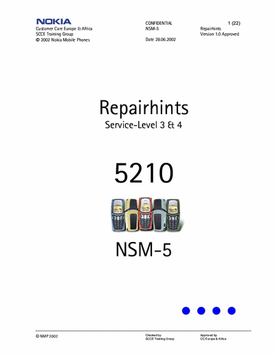 Nokia  Nokia 5210 repairhints