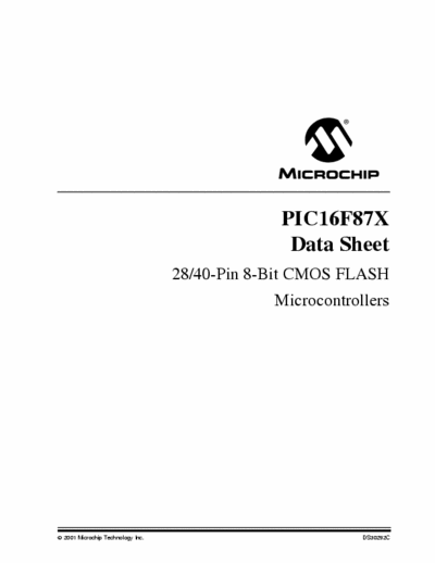 Microchip PIC16f877 PIC16f877 Datasheet