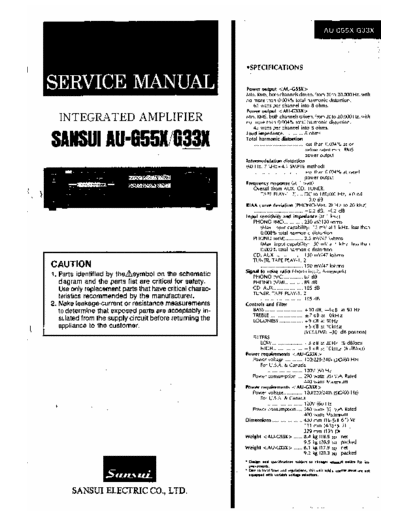 sansui au-g33x/55x sansui aug33x and 55x amplifier service manual part 1-3