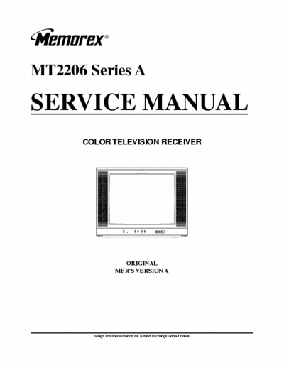 Memorex MT2206 Service Manual TV color o/r n. W363006 - pag. 64