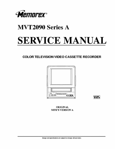 Memorex MVT2090 Service Manual combo TV/VCR vhs, o/r n.W1Y5008 - pag. 65