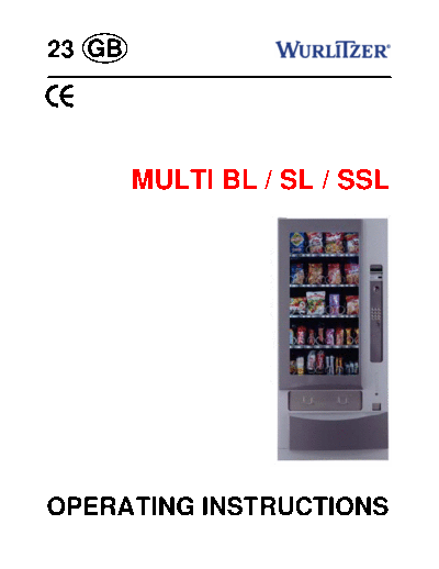 Wurlitzer Multi Bl/Sl/Ssl Wurlitzer IVC service maunal, Error code