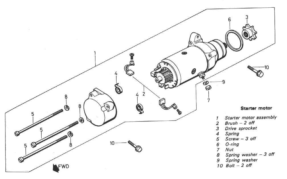 Honda GL1000 Starter Diagram
