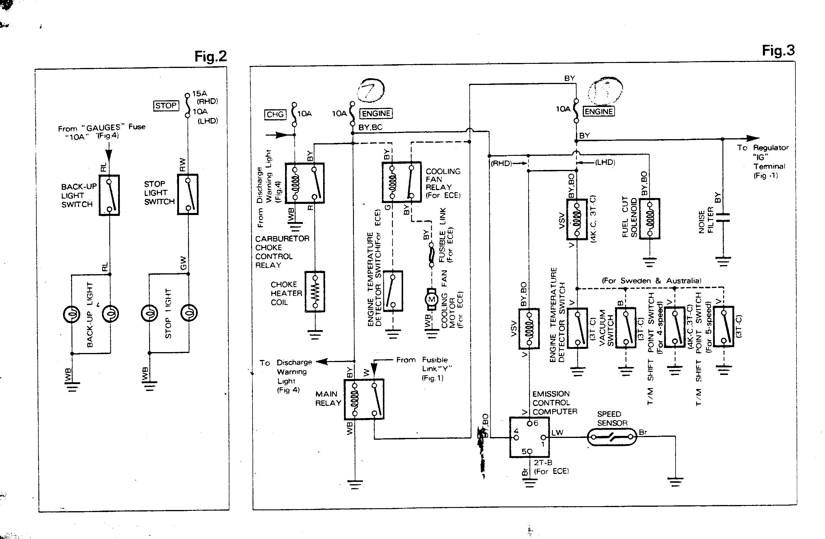 Toyota Corolla 80-82 Electrical wiring diagram