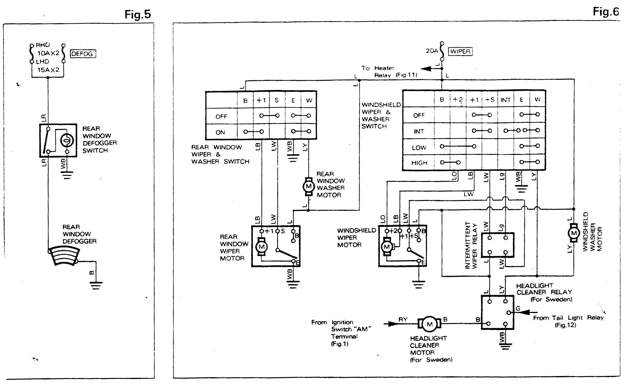 Toyota Corolla 80-82 Electrical wiring diagram