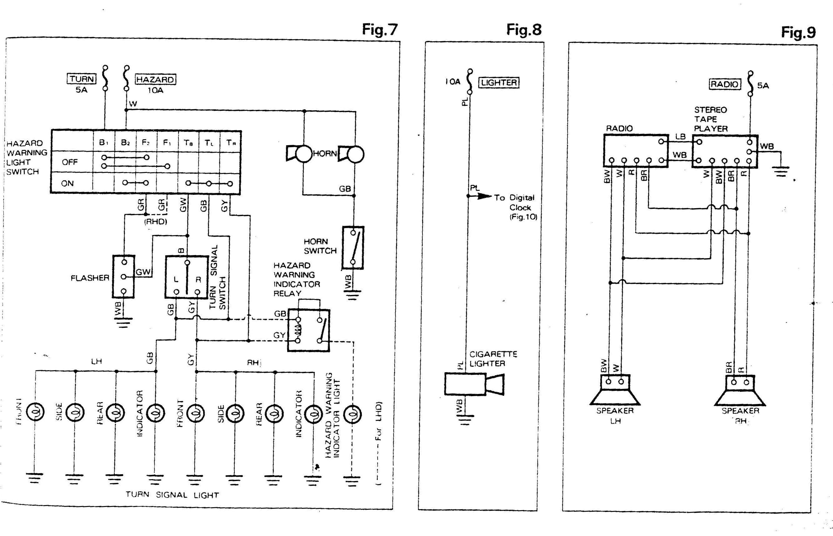 Toyota Corolla 80-82 Electrical wiring diagram