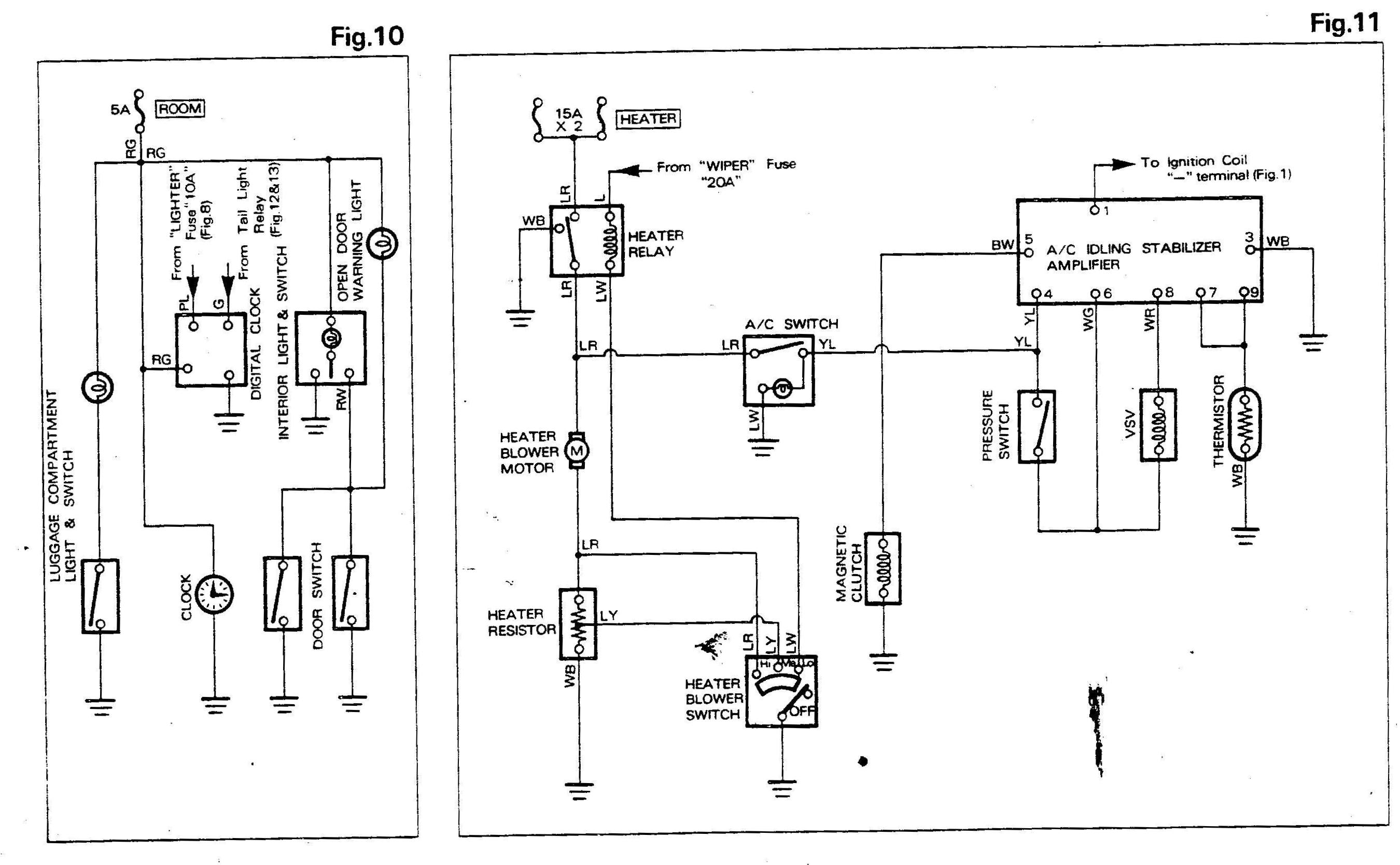 Toyota Corolla 80-82 Electrical wiring diagram
