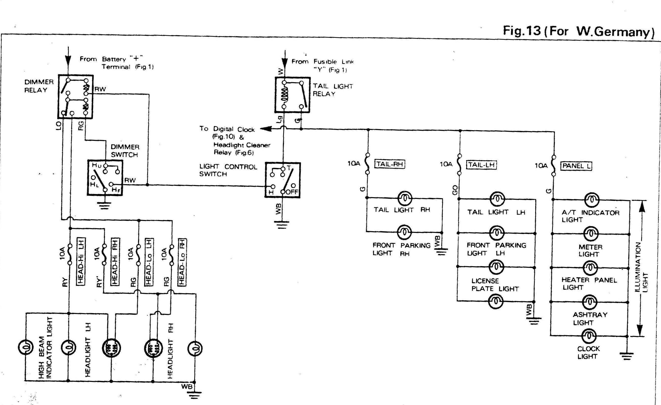 Toyota Corolla 80-82 Electrical wiring diagram
