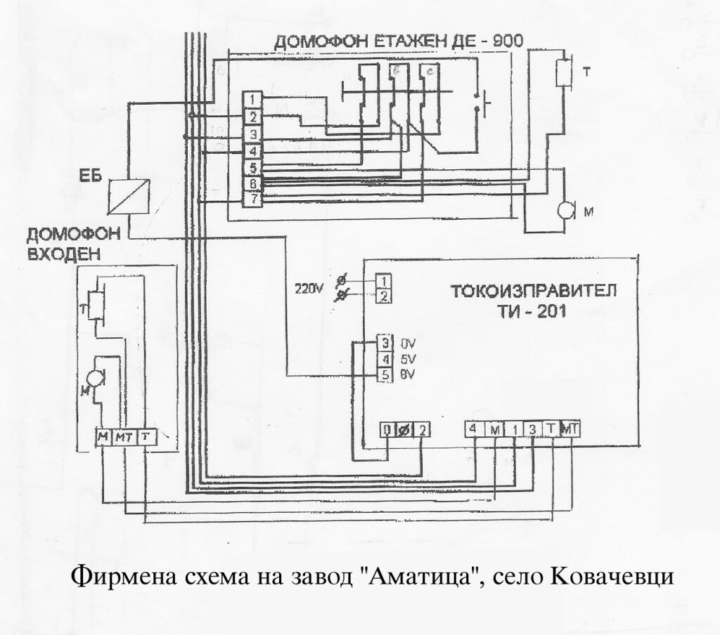   Schematic diagram old bulgarians doorphone system standart  5