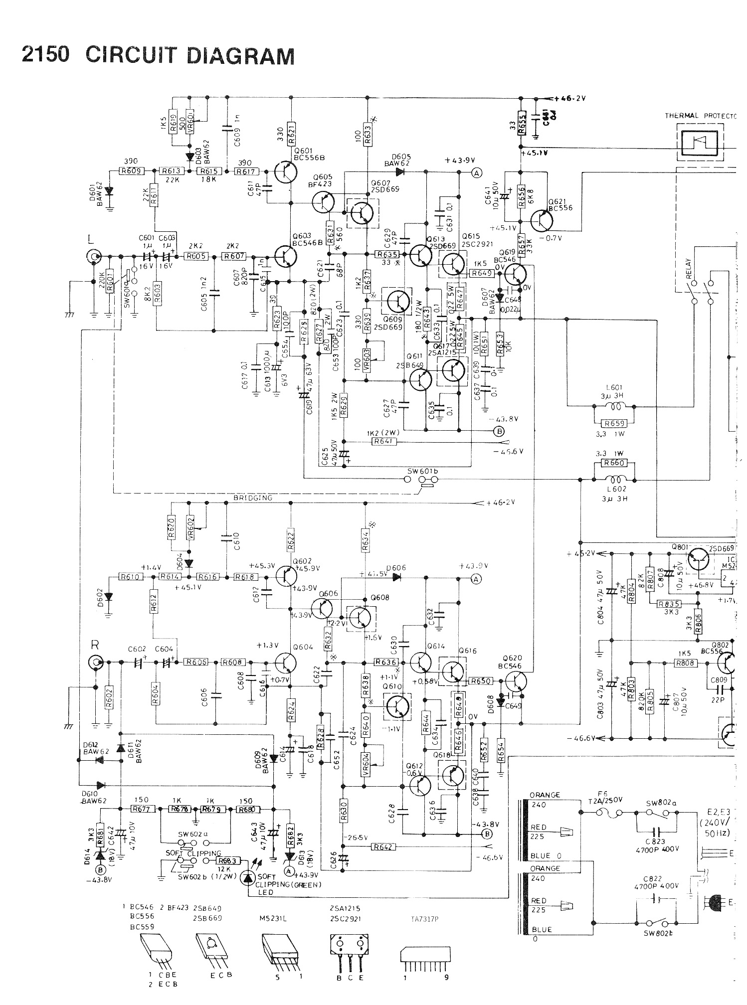 NAD 2150 Circuit Diagram for NAD2150, scanned in 2 parts.