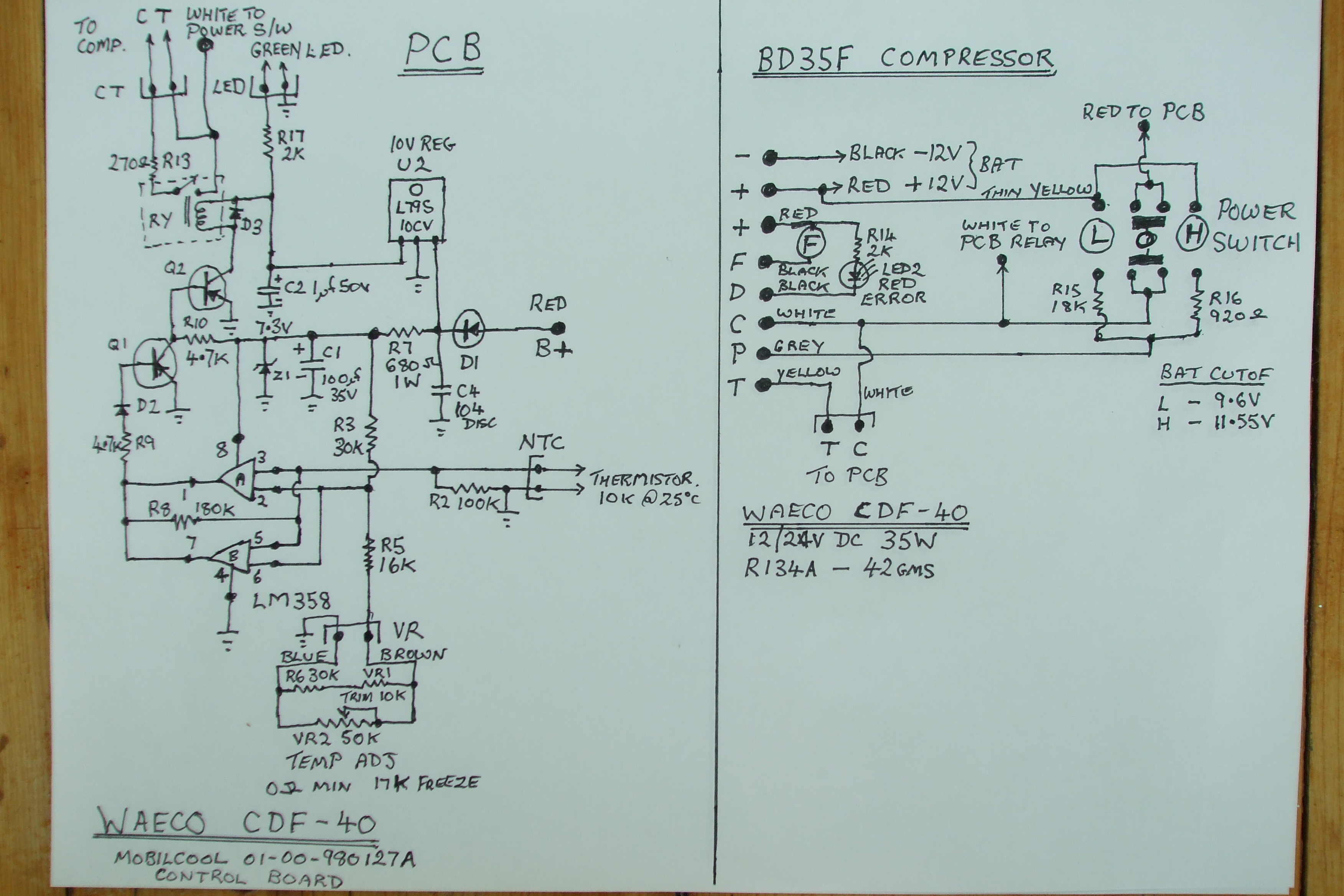 WAECO CDF-40 Circuit Diagram