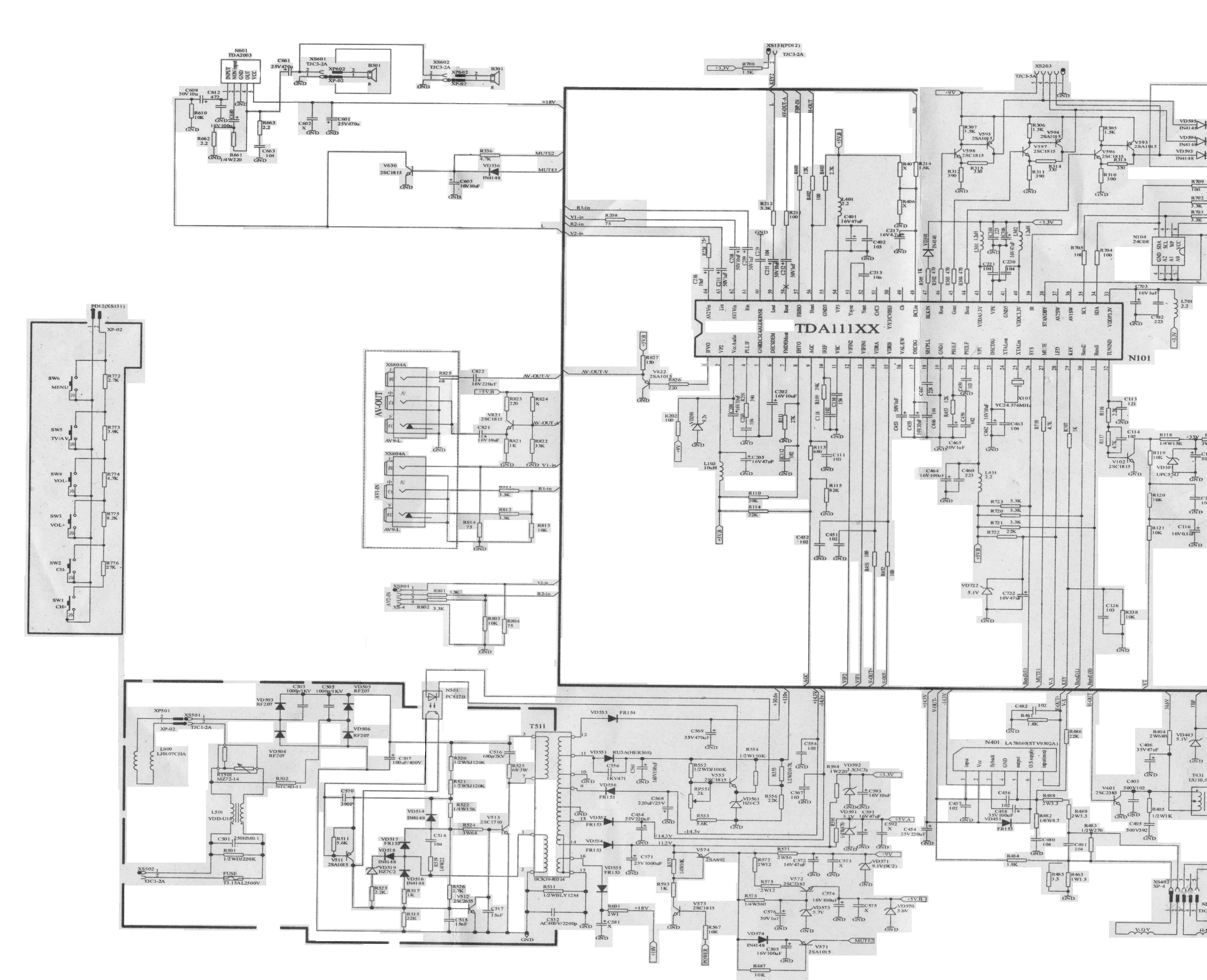 BUNTZ CTV2105 schematic diagram